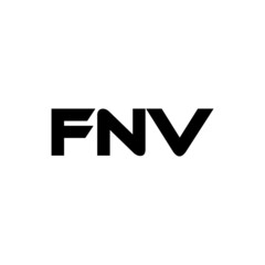 FNV letter logo design with white background in illustrator, vector logo modern alphabet font overlap style. calligraphy designs for logo, Poster, Invitation, etc.