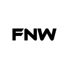 FNW letter logo design with white background in illustrator, vector logo modern alphabet font overlap style. calligraphy designs for logo, Poster, Invitation, etc.