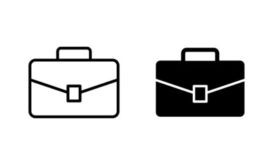 Briefcase icons set. suitcase sign and symbol. luggage symbol.