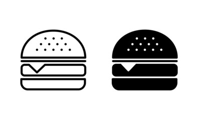 Burger icons set. burger sign and symbol. hamburger