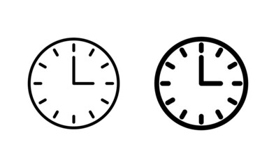 Clock icons set. Time sign and symbol. watch icon