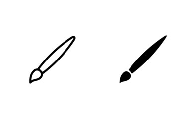 Paint icons set. paint brush sign and symbol. paint roller icon vector