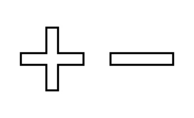 Plus and minus icons set. plus sign and symbol. add plus icon