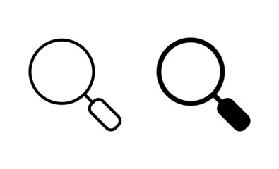 Search icons set. search magnifying glass sign and symbol