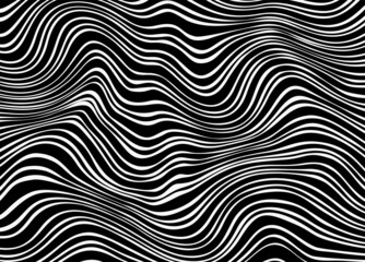 Fototapeta na wymiar Abstract stripes blue optical art wave line background. Vector illustration
