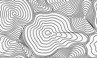 Topographic Map seamless pattern in hand-drawn style. 