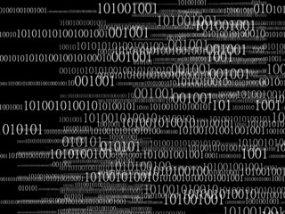 Binary Computer Code Background. Gradient 01 Numbers Pattern. Data and Technology Texture. Matrix...