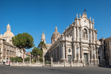 Saint Agata Cathedral on Piazza del Duomo in Catania, Sicily