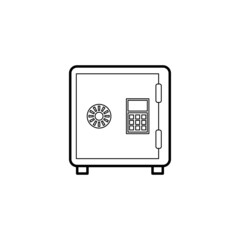 Safe box icon design template illustration vector