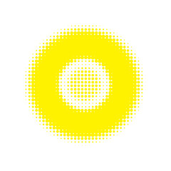 Yellow Halftone Art. Texture Background. Abstract Element. Round Grunge. Design Dots. Effect Shape. Graphic Half. Dot Dots. Gradient Background.