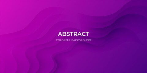 Abstract purple geometric background. Wavy geometric background. Trendy gradient shapes composition Paper cut style design. - Vector