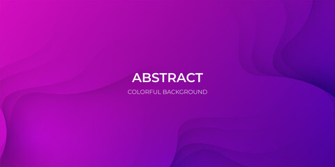 Abstract purple geometric background. Wavy geometric background. Trendy gradient shapes composition Paper cut style design. - Vector