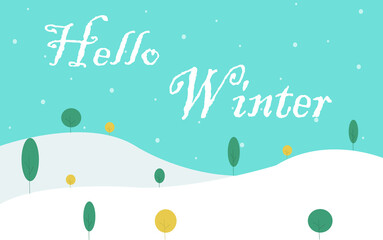 merry christmas card with snowflakes