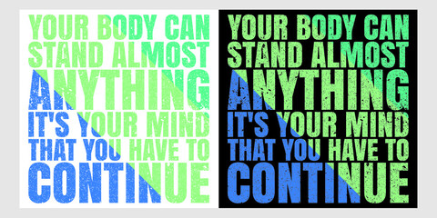 Gym typography t-shirt design.