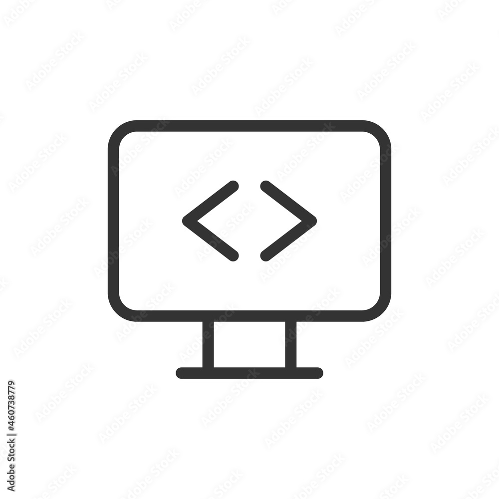 Poster programming minimal line icon.