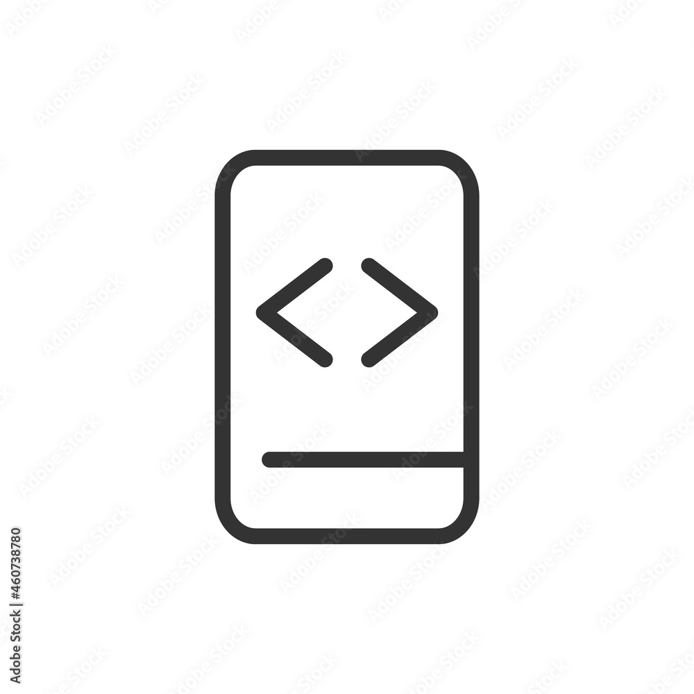 Fototapete simple programming line icon.