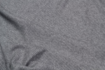 Fabric jersey jersey elastic band close-up top view. The texture of cotton textiles