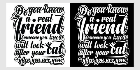 Cat typography t-shirt design.