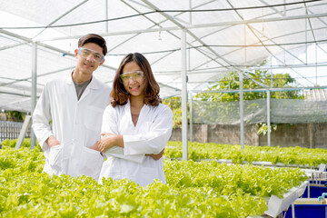 Hydroponics, two Asian scientists, tested the standards and collected chemical data of the organic vegetables grown using hydroponics in the nursery