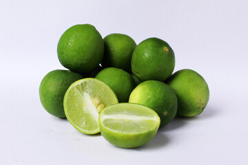 fresh lime fruit object image with isolated background