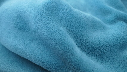close up of blue fabric background or wallpaper