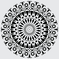Mandala in seamless symmetrical pattern