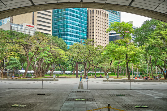 Manila, Philippines - Feb 02, 2020: Streets Of Makati City During Daytime.