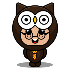 cartoon character character cute owl animal mascot costume businessman