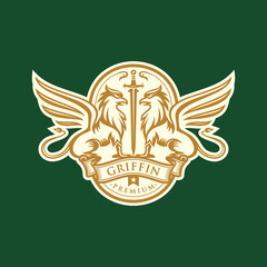 Vintage Griffin, Griffon Logo Design
