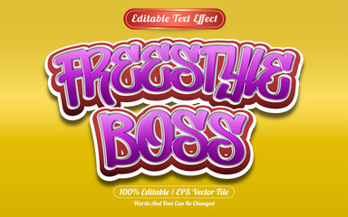 Cartoon editable text effect graffiti style