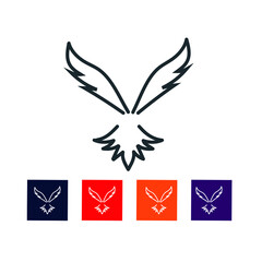 Bird logo concept design stock illustration