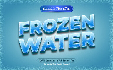 Frozen water editable text effect template style