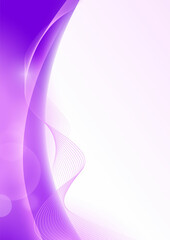 Background wave curves and lines light violet color vector