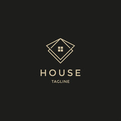 House line premium logo, with flat style logo template.