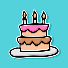 birthday cake cartoon design