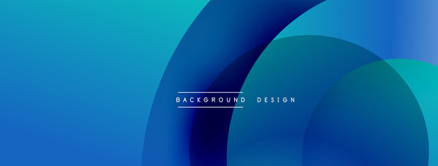 Abstract overlapping lines and circles geometric background with gradient colors