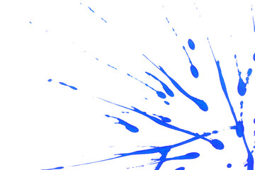 Blue watercolor or ink textures splashes and streaks on white background,Abstract watercolor,Abstract ink	