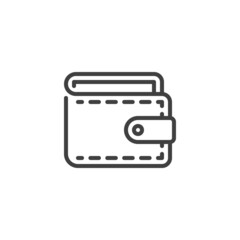 Money wallet line icon