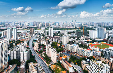 Fototapeta na wymiar Urban scenery of Nanning, Guangxi, China