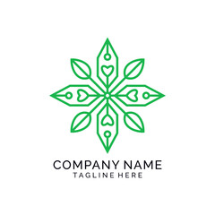 Nature mandala ornament logo design