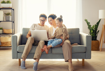 Happy loving family.