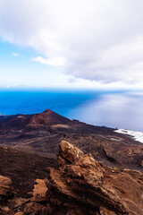 Teneguia Volcano cinder cone in the Island of La Palma, one of the Canary Islands, in the Cumbre Vieja volcano area