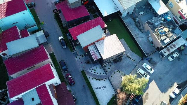 Aerial shot of Sakura park - MRF Tower - erbil iraq  4k