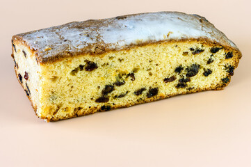 Homemade muffin cake with raisins