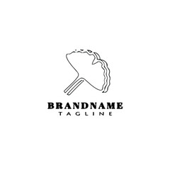 leaf logo cartoon icon design template black isolated creative illustration