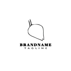 leaf logo cartoon icon design template black isolated symbol illustration