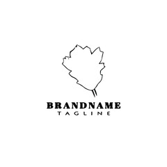 symbol leaf logo cartoon icon design template black isolated vector illustration