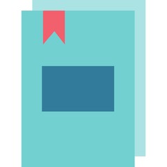 Book with bookmark icon vector isolated on white