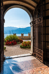 Lake Garda and the historic center of Malcesine.