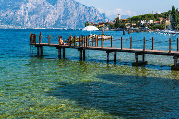 Lake Garda and the historic center of Malcesine.